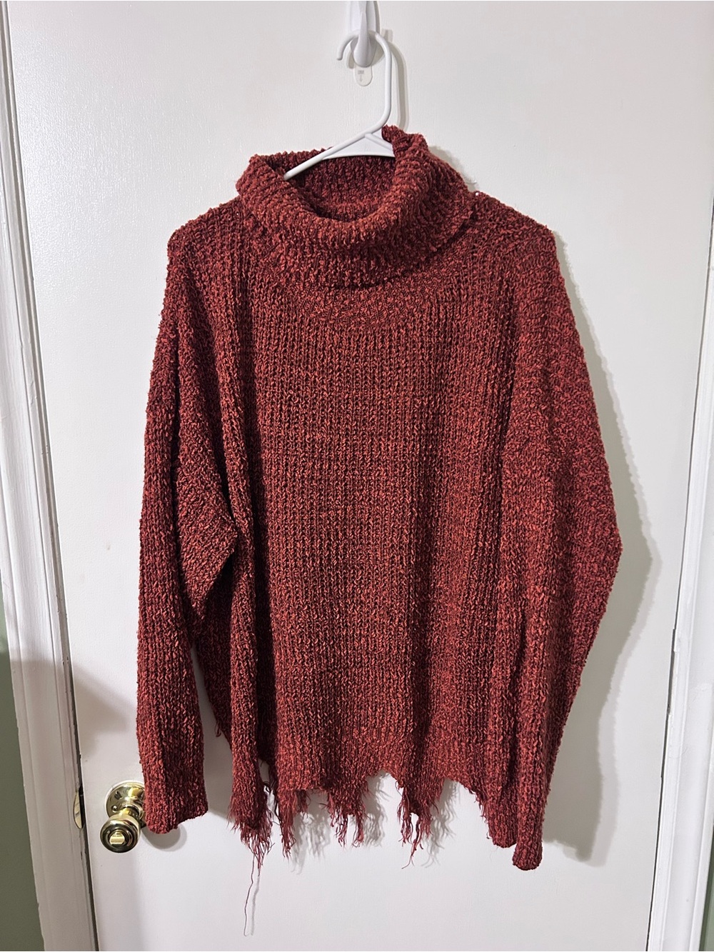 Oversized Umgee Medium Cozy Brick Red Sweater